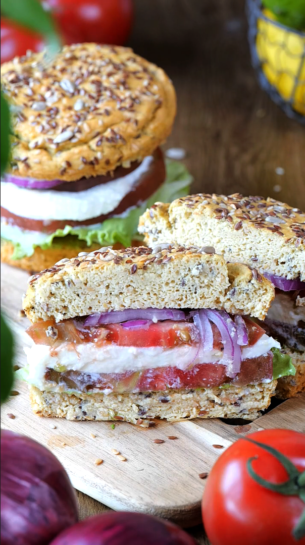Pain burger aux pois chiches