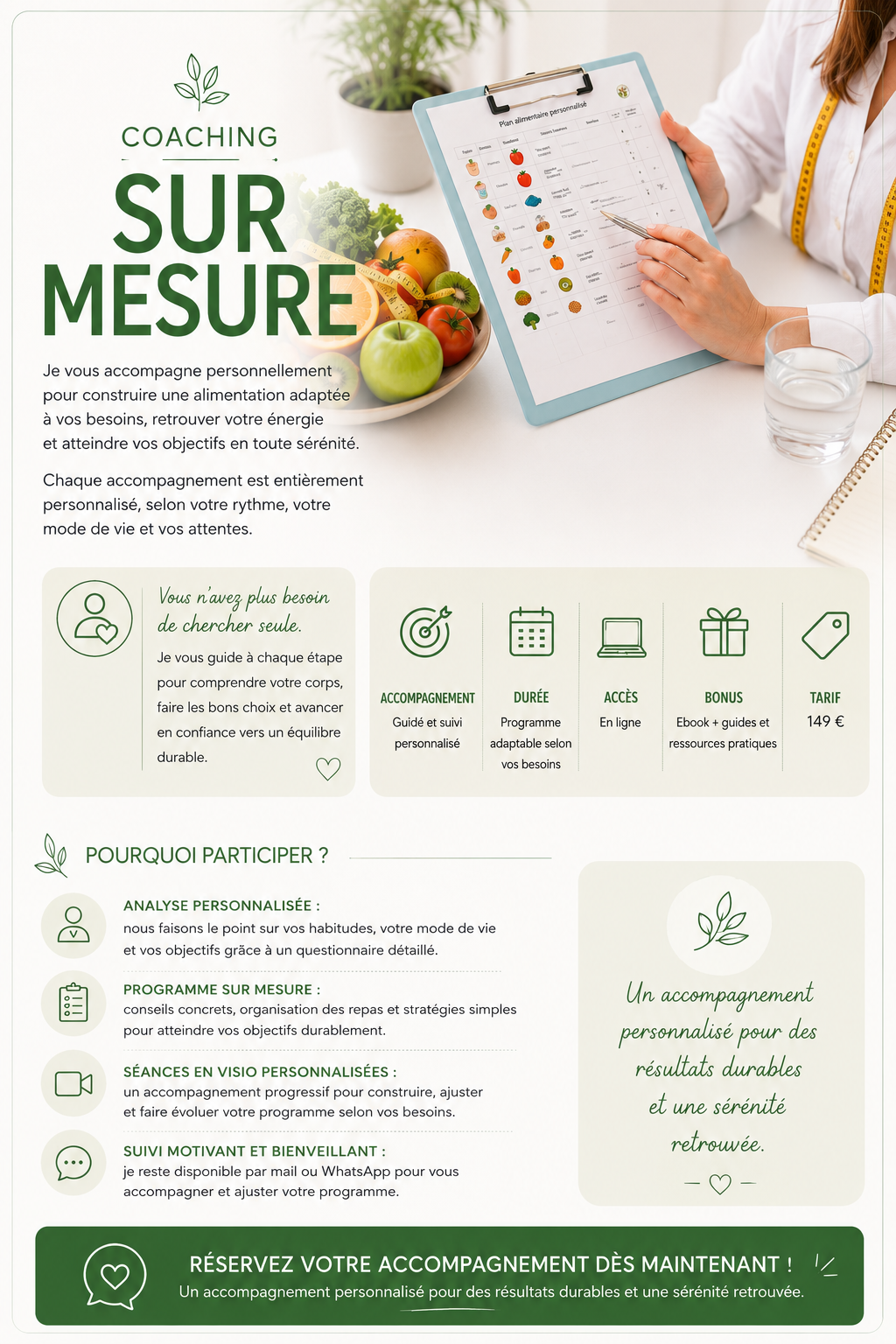 Coaching Sur mesure de Céline Nutrition Coach