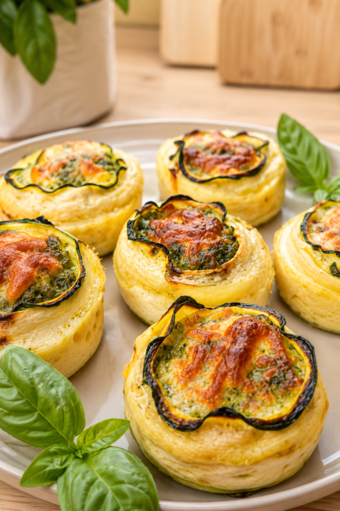 Délicieux muffins aux courgettes et au pesto, agrémentés d'œufs savoureux. Une fusion parfaite entre légèreté et saveurs intenses. Idéals pour un petit-déjeuner gourmand ou une collation saine. Laissez-vous séduire par cette combinaison unique de légumes frais et d' ingrédients raffinés. Une option culinaire équilibrée et pleine de goût à découvrir