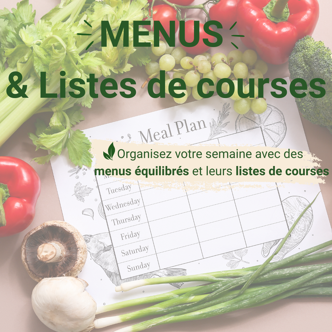 Menus hebdomadaires et listes de courses du Club Mange Mieux Vis Mieux