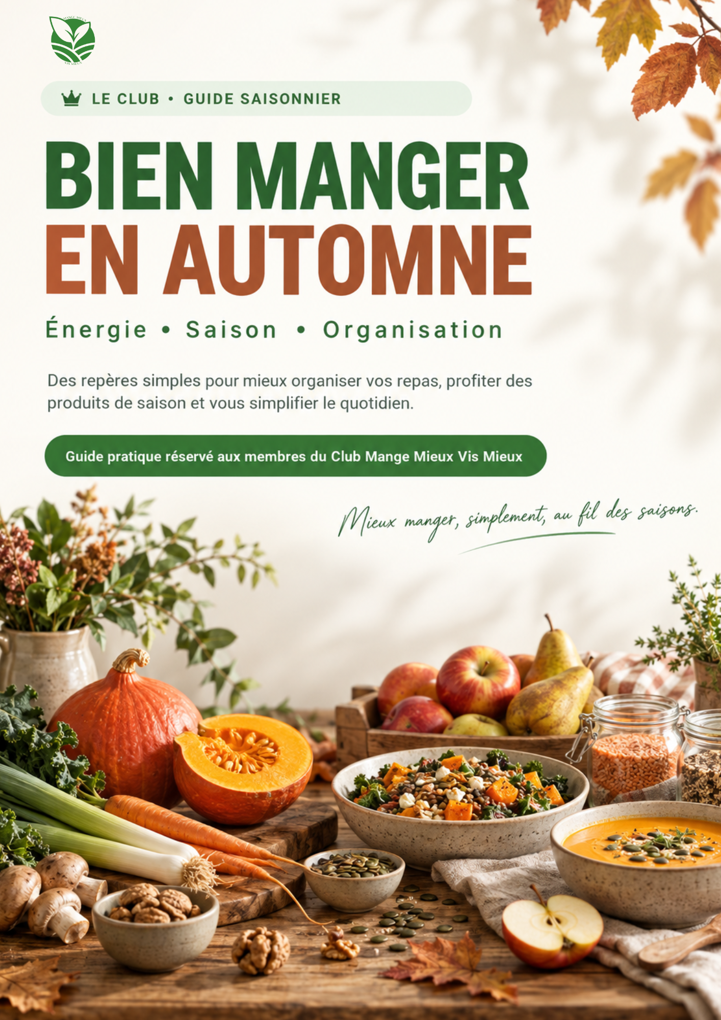 Guide Bien manger en automne du Club Mange Mieux Vis Mieux