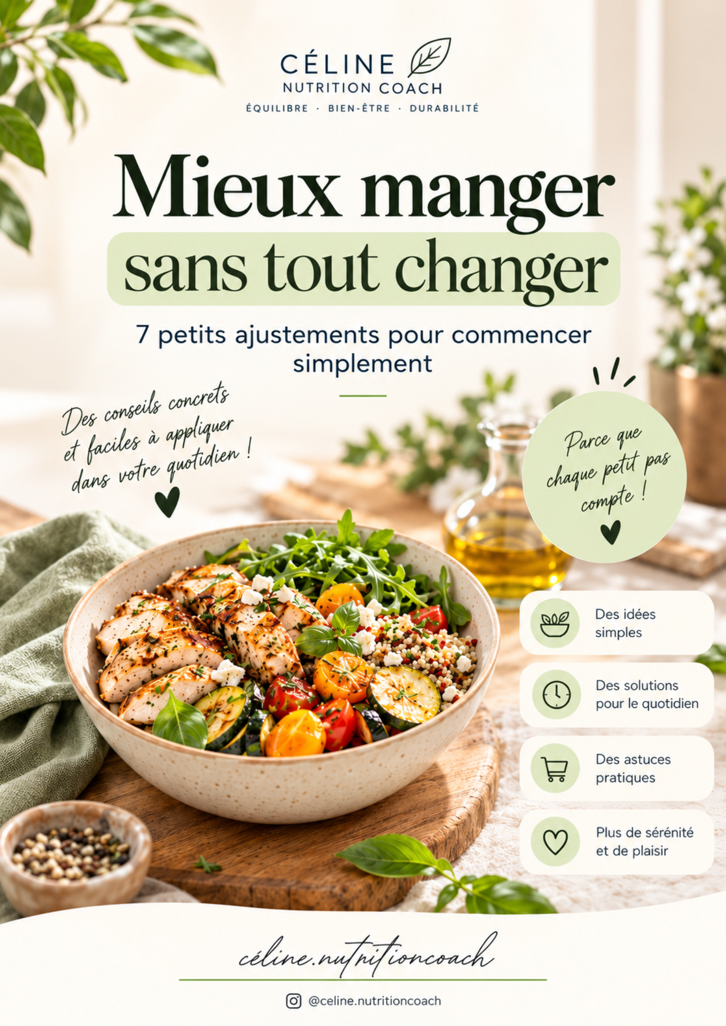 Guide Mieux manger sans tout changer – Céline Nutrition Coach